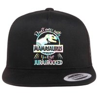 Don't Mess With Mamasaurus Flat Bill Trucker Hat