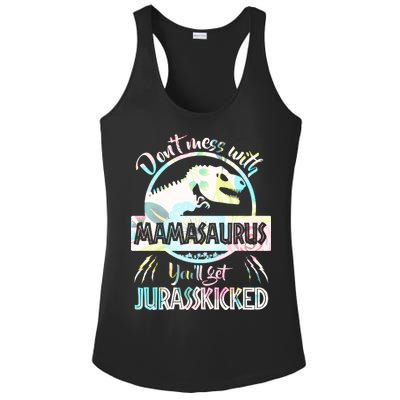 Don't Mess With Mamasaurus Ladies PosiCharge Competitor Racerback Tank