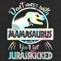 Don't Mess With Mamasaurus Golf Towel