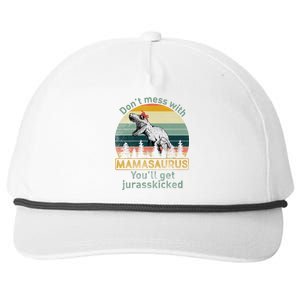 Don't Mess With Mamasaurus Jurrasskicked Snapback Five-Panel Rope Hat