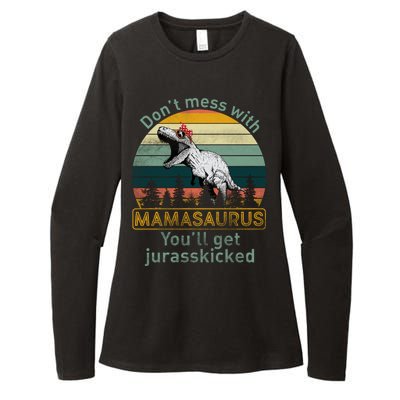 Don't Mess With Mamasaurus Jurrasskicked Womens CVC Long Sleeve Shirt