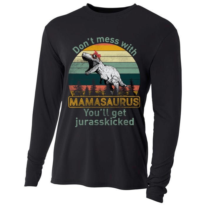 Don't Mess With Mamasaurus Jurrasskicked Cooling Performance Long Sleeve Crew