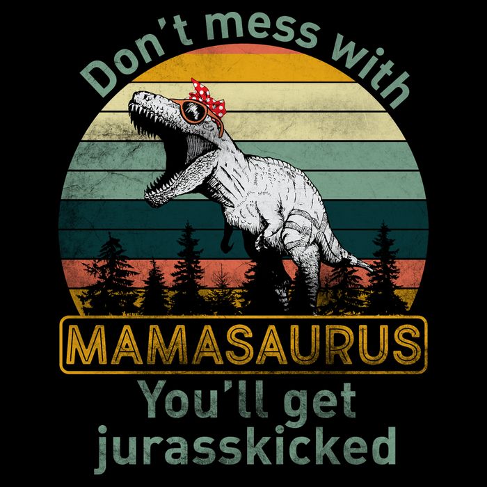 Don't Mess With Mamasaurus Jurrasskicked Cooling Performance Long Sleeve Crew