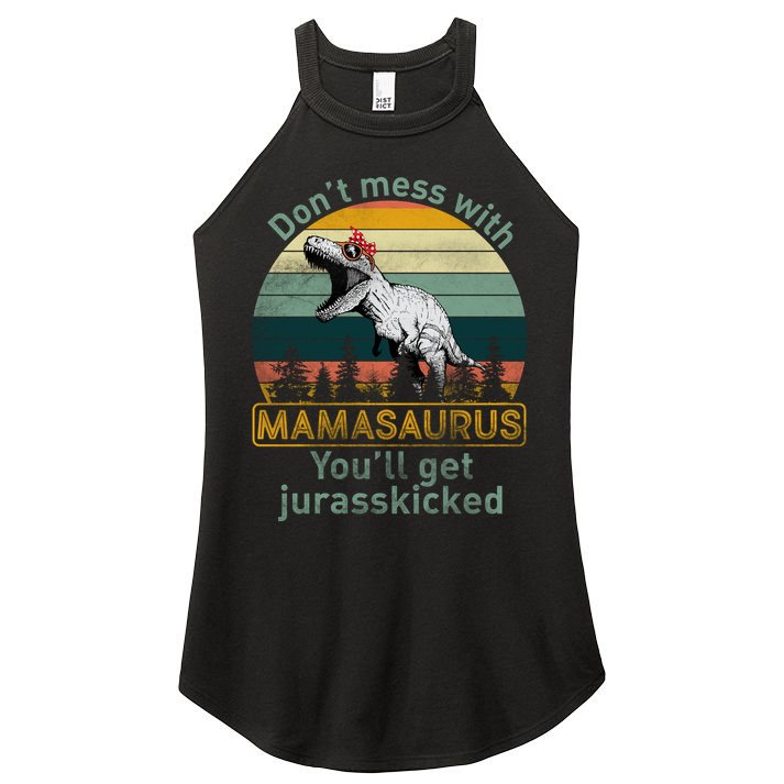Don't Mess With Mamasaurus Jurrasskicked Women's Perfect Tri Rocker Tank
