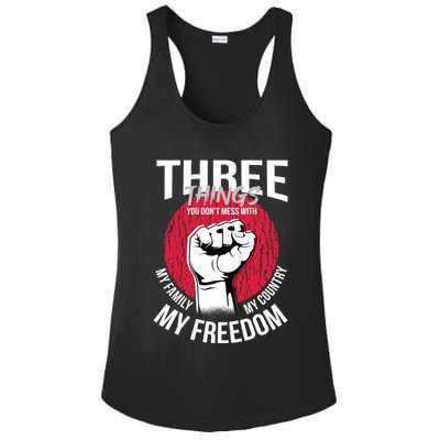 Don't Mess With Me Freedom Quote Ladies PosiCharge Competitor Racerback Tank
