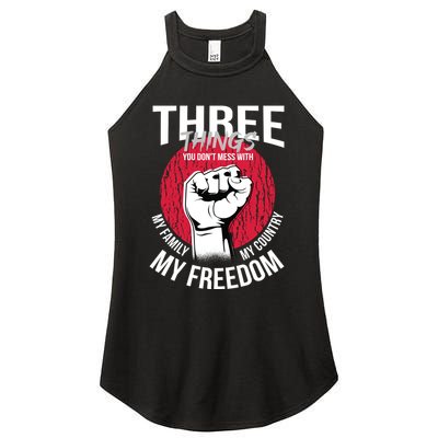 Don't Mess With Me Freedom Quote Women's Perfect Tri Rocker Tank