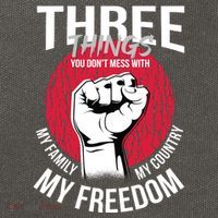 Don't Mess With Me Freedom Quote Cotton Canvas Backpack