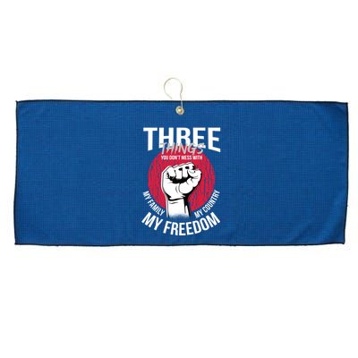 Don't Mess With Me Freedom Quote Large Microfiber Waffle Golf Towel