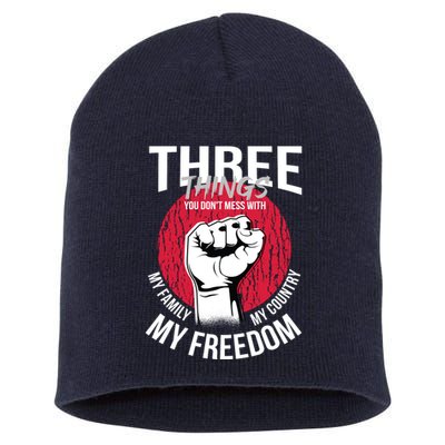 Don't Mess With Me Freedom Quote Short Acrylic Beanie
