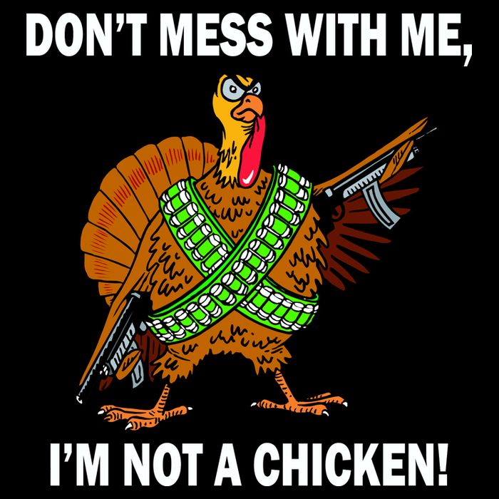 Don't Mess With Me I'm Not A Chicken Turkey Gun Full-Length Apron With Pockets