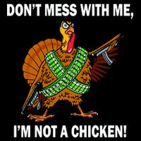 Don't Mess With Me I'm Not A Chicken Turkey Gun Premium T-Shirt