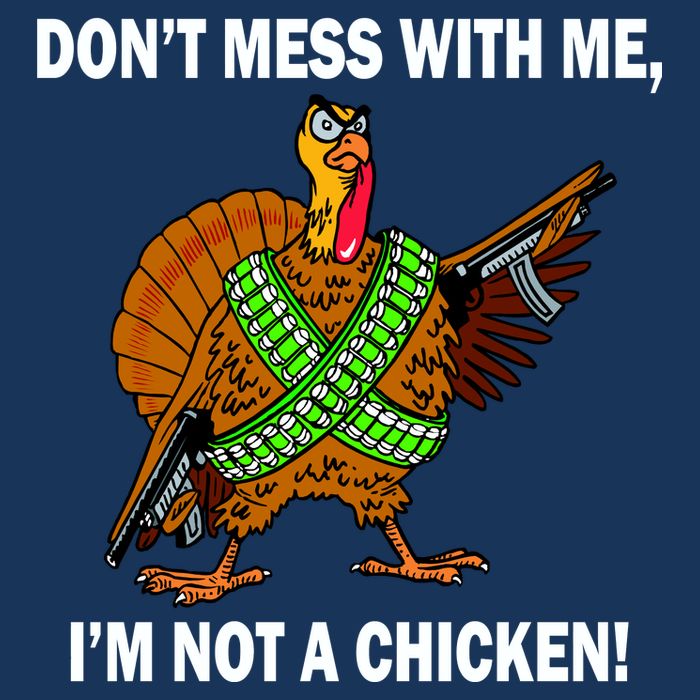Don't Mess With Me I'm Not A Chicken Turkey Gun Infant Baby Jersey Bodysuit