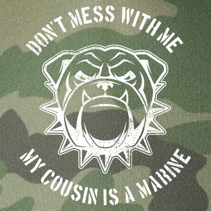 Don't Mess With Me My Cousin Is A Marine Legacy Tie Dye Trucker Hat