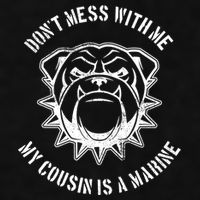Don't Mess With Me My Cousin Is A Marine Ladies PosiCharge Tri-Blend Wicking Tank