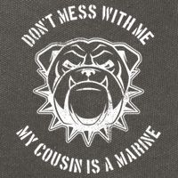 Don't Mess With Me My Cousin Is A Marine Cotton Canvas Backpack