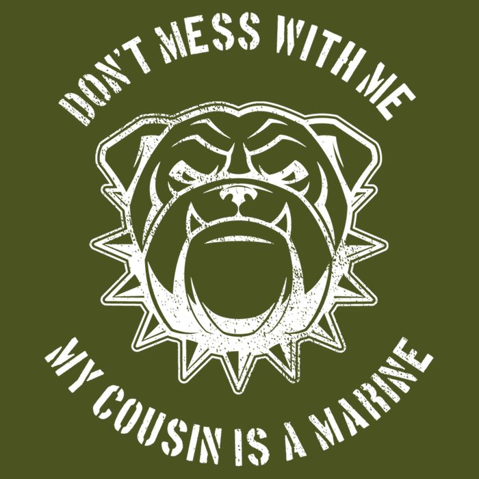Don't Mess With Me My Cousin Is A Marine Sustainable Bucket Hat