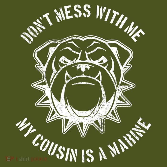 Don't Mess With Me My Cousin Is A Marine Short Acrylic Beanie