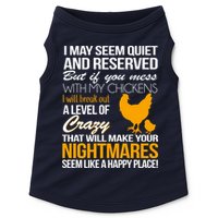 Don't Mess With My Chickens Doggie Tank