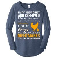 Don't Mess With My Chickens Women's Perfect Tri Tunic Long Sleeve Shirt