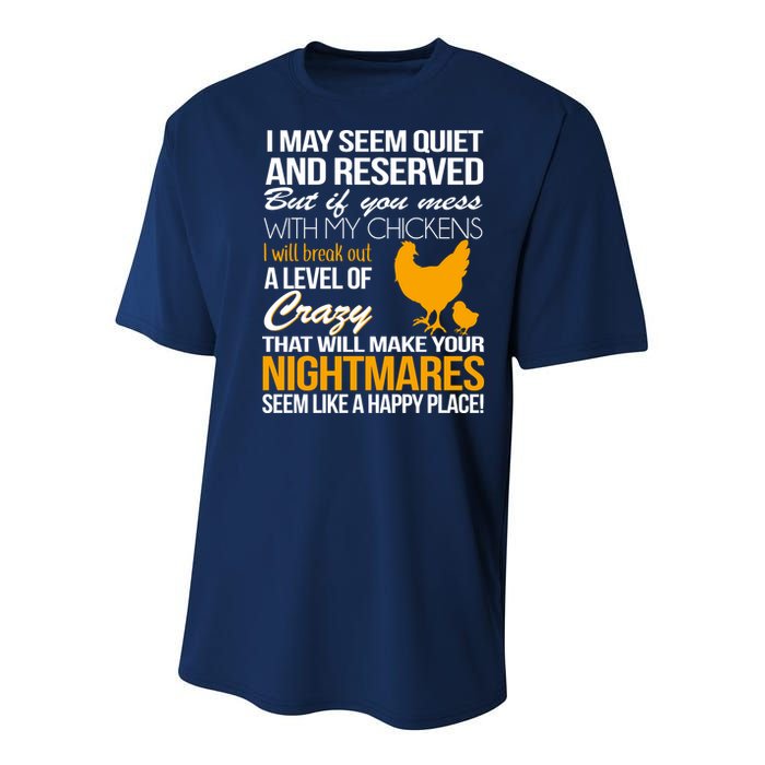 Don't Mess With My Chickens Youth Performance Sprint T-Shirt