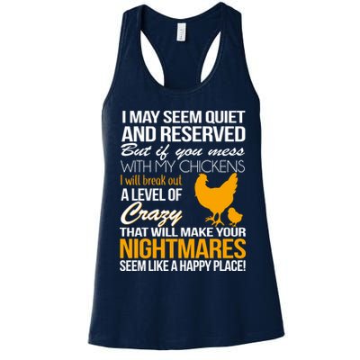 Don't Mess With My Chickens Womens Tank Top