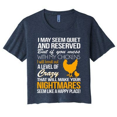 Don't Mess With My Chickens Crop Top