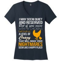 Don't Mess With My Chickens Women's V-Neck T-Shirt