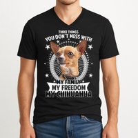 Don't Mess With My Chihuahua V-Neck T-Shirt