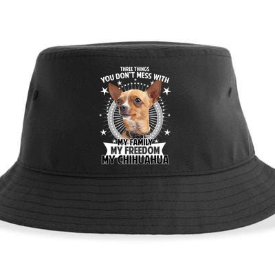 Don't Mess With My Chihuahua Sustainable Bucket Hat