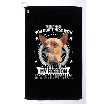 Don't Mess With My Chihuahua Platinum Collection Golf Towel