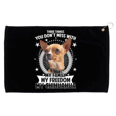 Don't Mess With My Chihuahua Grommeted Golf Towel