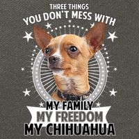 Don't Mess With My Chihuahua Cotton Canvas Backpack