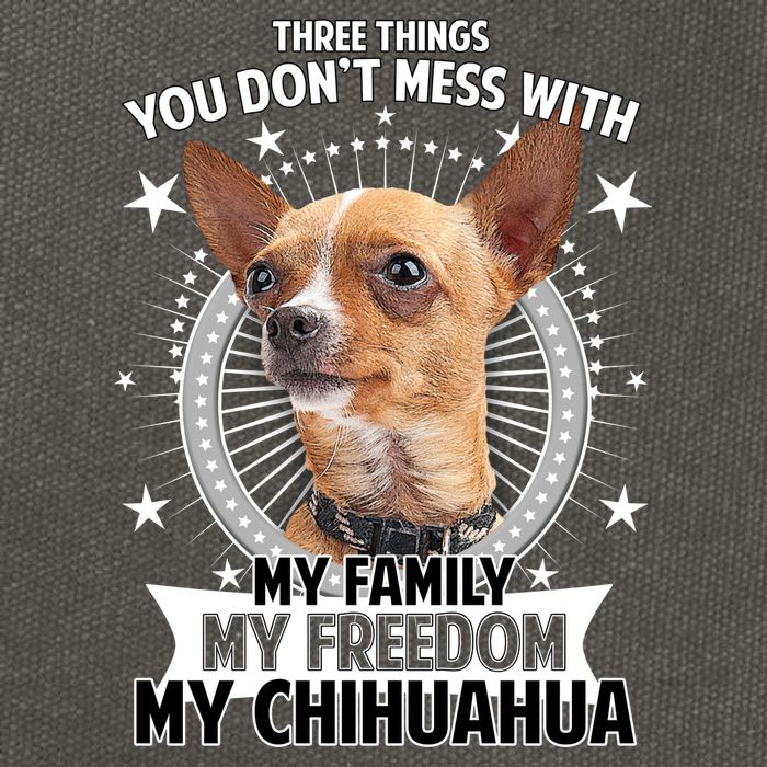 Don't Mess With My Chihuahua Cotton Canvas Backpack