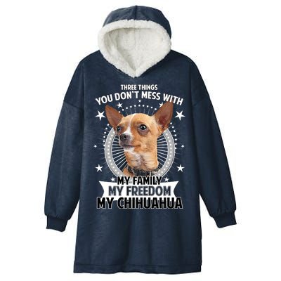 Don't Mess With My Chihuahua Hooded Wearable Blanket