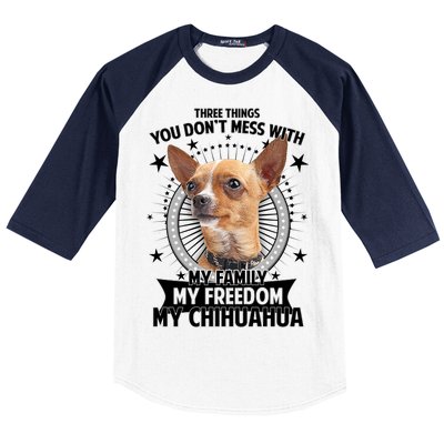 Don't Mess With My Chihuahua Baseball Sleeve Shirt