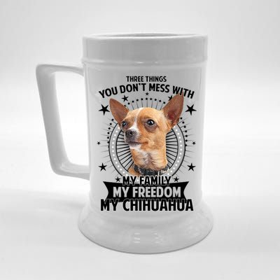 Don't Mess With My Chihuahua Beer Stein