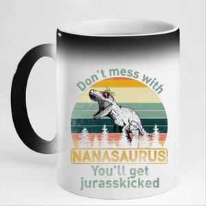 Don't Mess with Nanasaurus 11oz Black Color Changing Mug