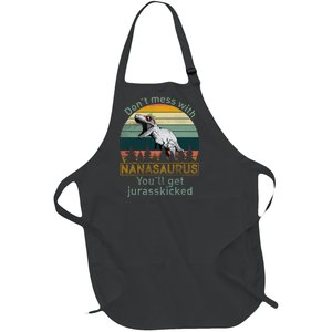 Don't Mess with Nanasaurus Full-Length Apron With Pockets