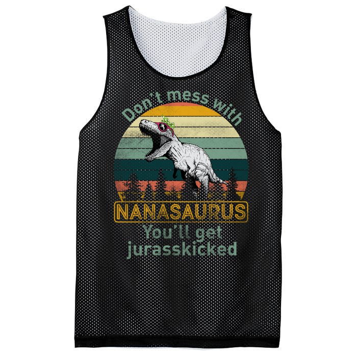 Don't Mess with Nanasaurus Mesh Reversible Basketball Jersey Tank