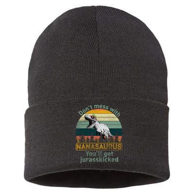 Don't Mess with Nanasaurus Sustainable Knit Beanie