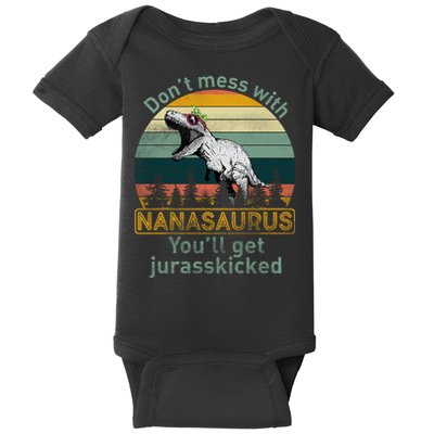 Don't Mess with Nanasaurus Baby Bodysuit