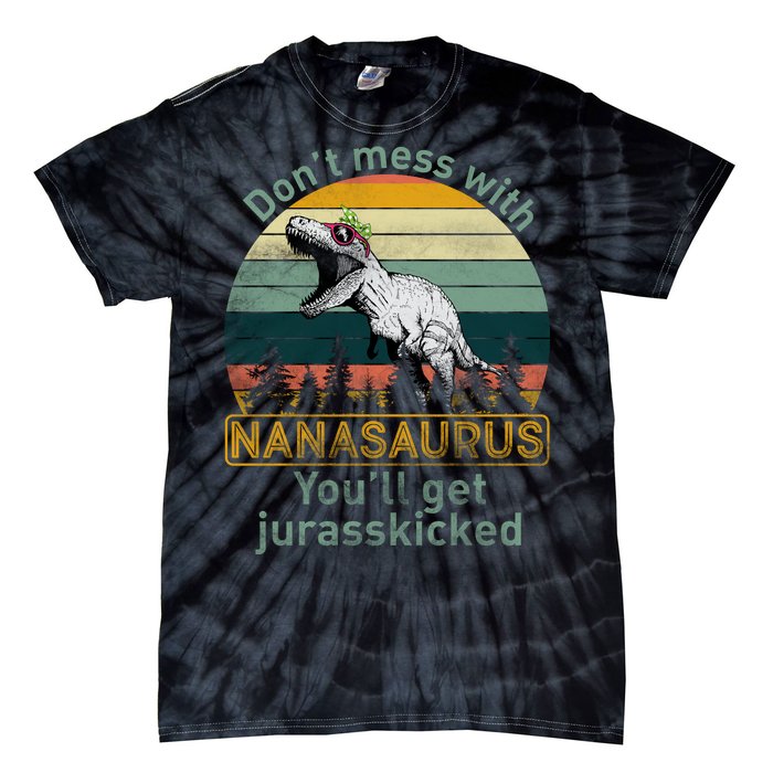 Don't Mess with Nanasaurus Tie-Dye T-Shirt