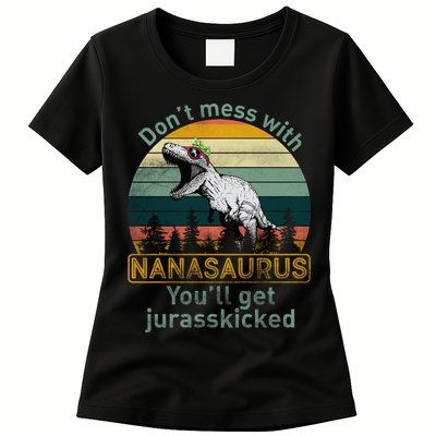 Don't Mess with Nanasaurus Womens T-Shirt