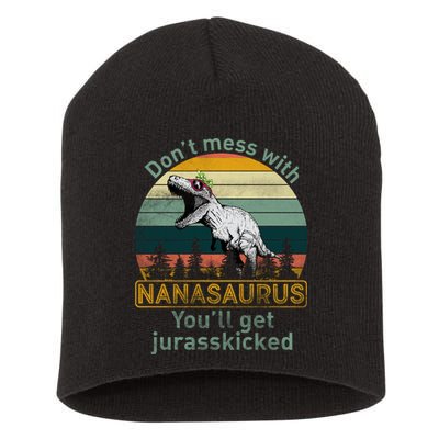 Don't Mess with Nanasaurus Short Acrylic Beanie