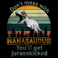 Don't Mess with Nanasaurus Wool Snapback Cap