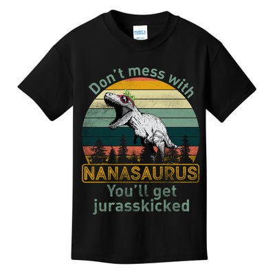 Don't Mess with Nanasaurus Kids T-Shirt