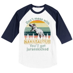 Don't Mess with Nanasaurus Baseball Sleeve Shirt