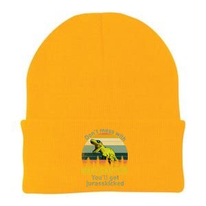 Don't Mess With Papasaurus Knit Cap Winter Beanie