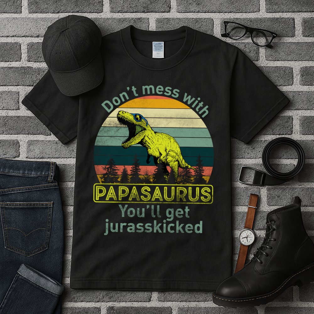 Don't Mess With Papasaurus Tall T-Shirt
