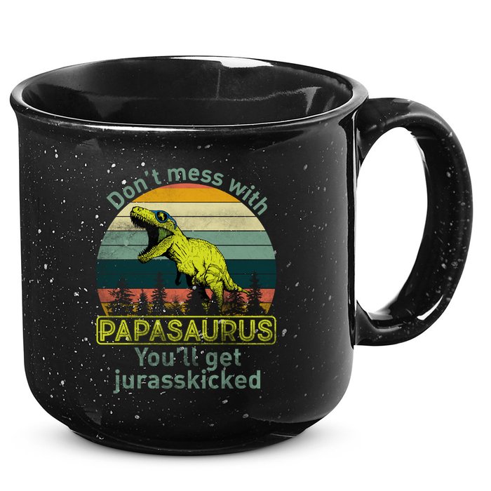 Don't Mess With Papasaurus 15oz Campfire Ceramic Mug